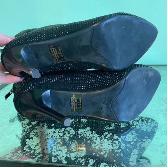 Nancy Li black rhinestone heel booties size 8.5 - Picture 5 of 5